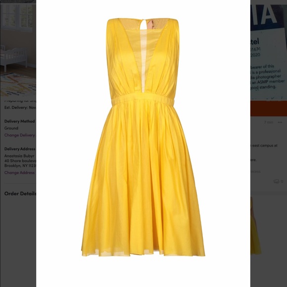 NWT yellow ☀️ dress #21 size US6 - Picture 4 of 12